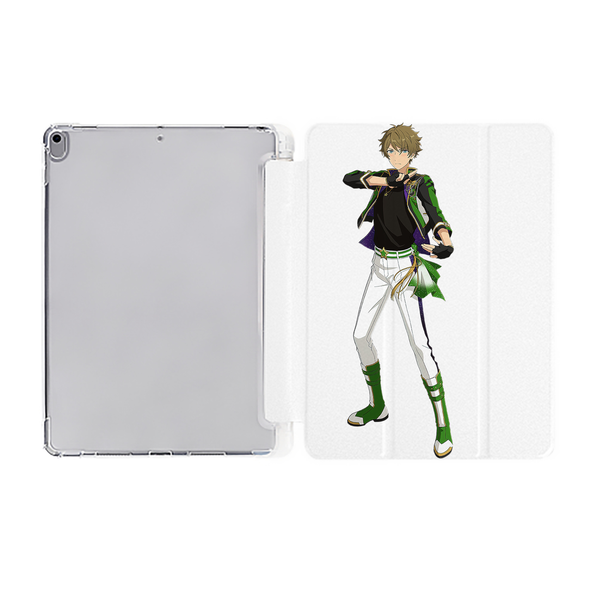 （画像用） あんさんぶるスターズ! Ensemble Stars IPad ケース ペン収納付き 三つ折りスタンド PUレザー×シリコン 対応機種9.5/10.5/10.9インチ